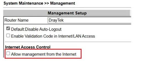 draytek settings